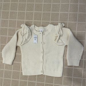 Gap Toddler Crochet Ruffle Sweater Cardigan